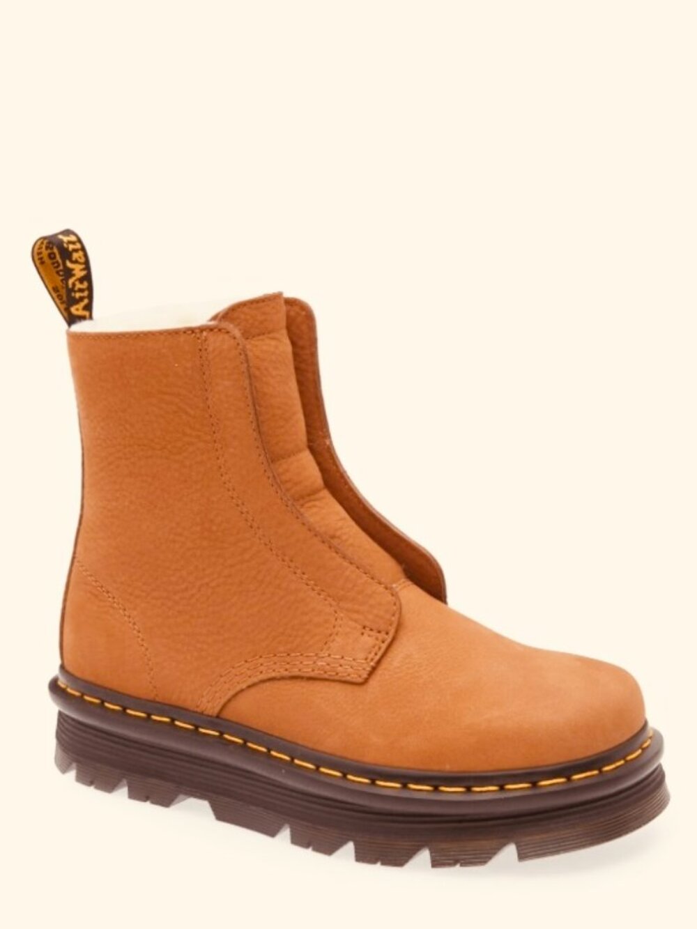 DR MARTEN ZEBZAG LACELESS WARM LINED BOOTS   SZ 7